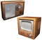 Old radio and old television set