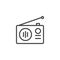 Old radio outline icon