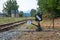 Old rail deflecting mechanism