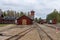 Old railroad station on the Swedish countryside