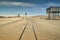 Old railroads at the desert at South of Bolivia.