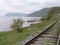 The old railway along Lake Baikal. Siberia.