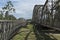 Old railway and border bridge across the Sixaola River between Costa Rica and Panama