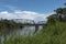 Old railway and border bridge across the Sixaola River between Costa Rica and Panama