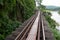 The old railway built during World War II in Kanchanaburi