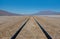 Old Railway in salar de Uyuni, Bolivia