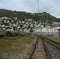 Old Railway through small and peaceful village in Simon Town , South Africa