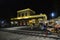 Old railway station in Tel-Aviv at night