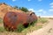 Old railway tank for transportation of mineral oil