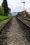 Old railway tracks and signals