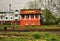 An old railway traffic signal control room which is stop working