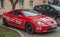 Old rare red Toyota Celica sporting car parked