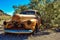 Old rare, rusty cars in the Ghost Town of Nevada