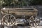 Old rarity wooden cart for a horse