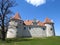 Old rebuild castle in Bauske, Latvia