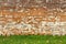 Old red brick garden estate wall