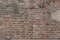 Old Red brick wall as background, wallpaper. Red bricks pattern, texture. Horizontal wide brick wall