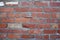 Old Red Brick Wall Closeup. Bricks and Mortar