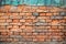 Old red brick wall pattern