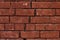 Old red brick wall, rustic, shattered texture, designer background