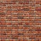 Old Red brick wall seamless background.
