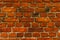 Old red brick wall texture