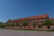 Old red charming building at the old fortress Kastellet, Copenhagen, Denmark