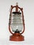 Old red kerosene lamp