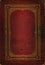 Old red leather texture with gold decorative frame