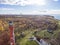 Old red Lighthouse in Paldiski, Estonia staying on a seacoast of