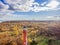 Old red Lighthouse in Paldiski, Estonia staying on a seacoast of