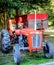 Old Red Massey Ferguson Tractor with trailer