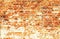 Old red orange brick cement wall architecture background