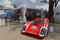 Old red Porsche 917 on exhibition