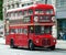 Old red routemaster London bus