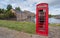 Old red telephone box