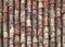 Old red tile roof background