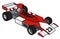 The old red and white formula one racecar