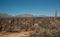 Old remains of the first settlers ranch near a dried Lucero Lake