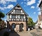 Old renovated half timbered houses