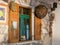 Old restaurant window in Kornati islands Croatia