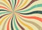 Old retro background with rays and explosion imitation. Vintage starburst pattern with bristle texture. Circus style