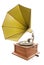 Old retro gramophone cutout