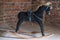 Old retro rocking swing horse