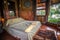 Old retro Thai style of wooden bedroom