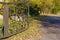 Old retro vintage authentic wood fence hedge from branches. Selective focus background and copy space