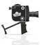 Old retro vintage movie video camera vector illustration