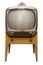 Old Retro Vintage TV Console Set, Fifties Isolated