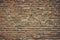 Old retro weathered brick wall background