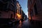 Old Riga at night, Latvia, Europe - People walking in a historic streets of the european capital